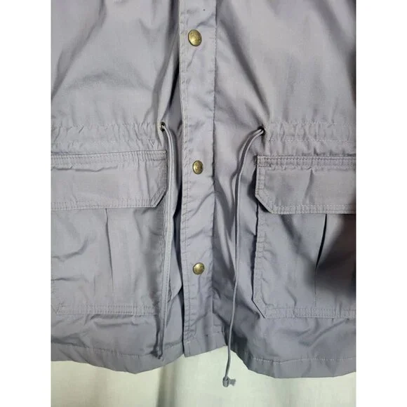 Vintage Woolrich Puffer Parka Coat Jacket Wool Plaid Lined Gray/purple Hooded M? - Picture 2 of 9